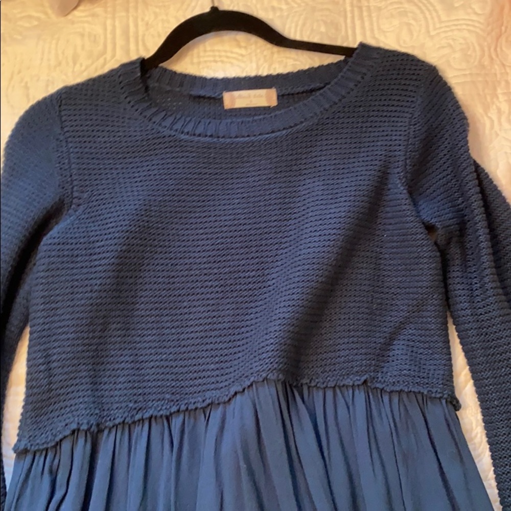 blue babydoll top